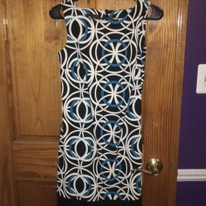 Short black/blue/white AB studio dress